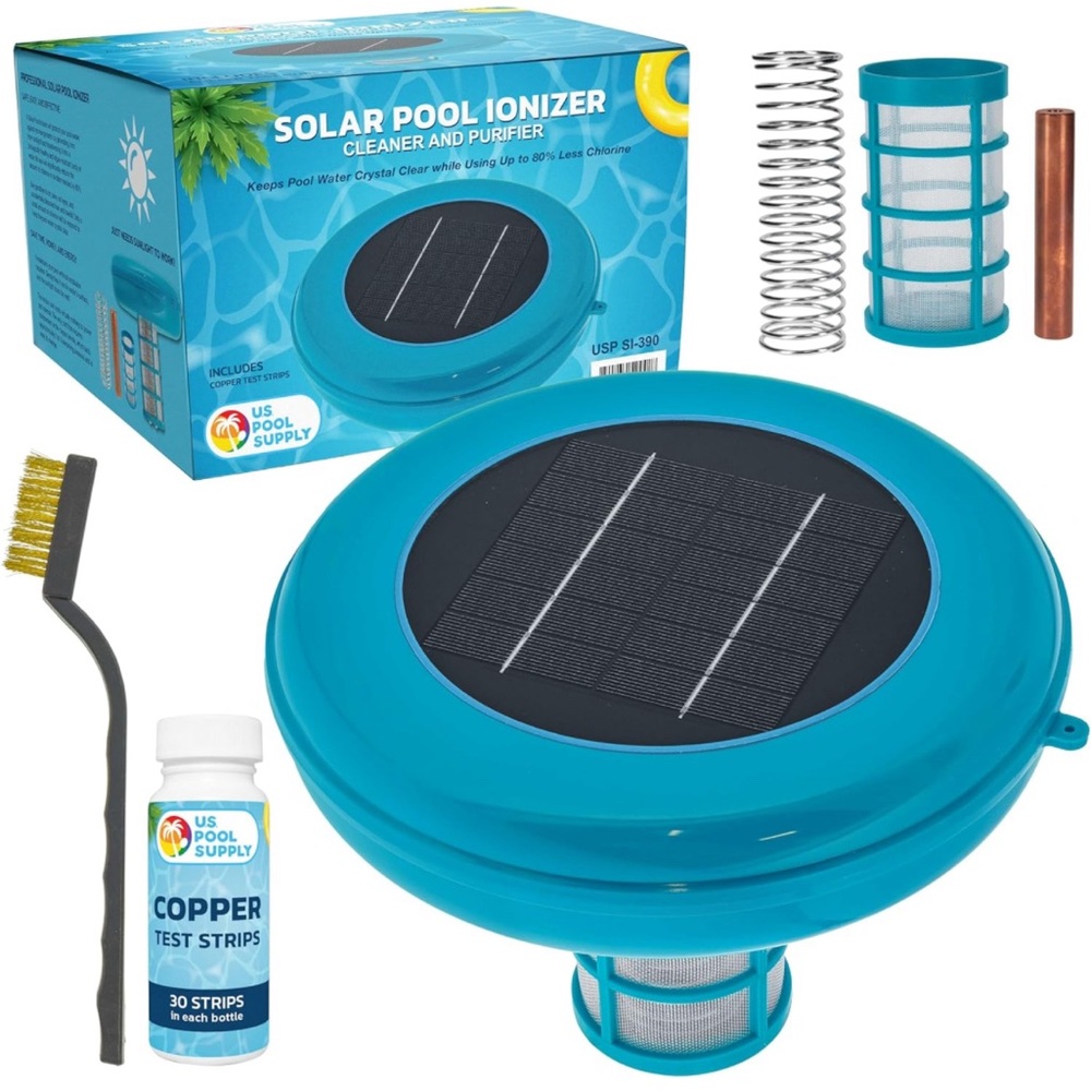 U.S. Pool Supply Solar Pool Ionizer Cleaner & Purifier Chlorine-Free Sun🌞Shock